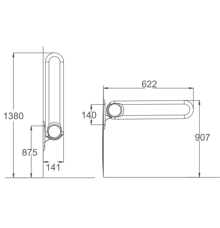 U-shaped Toilet Support Rail AN8910005 U-shaped Toilet Support Rail AN8910005
