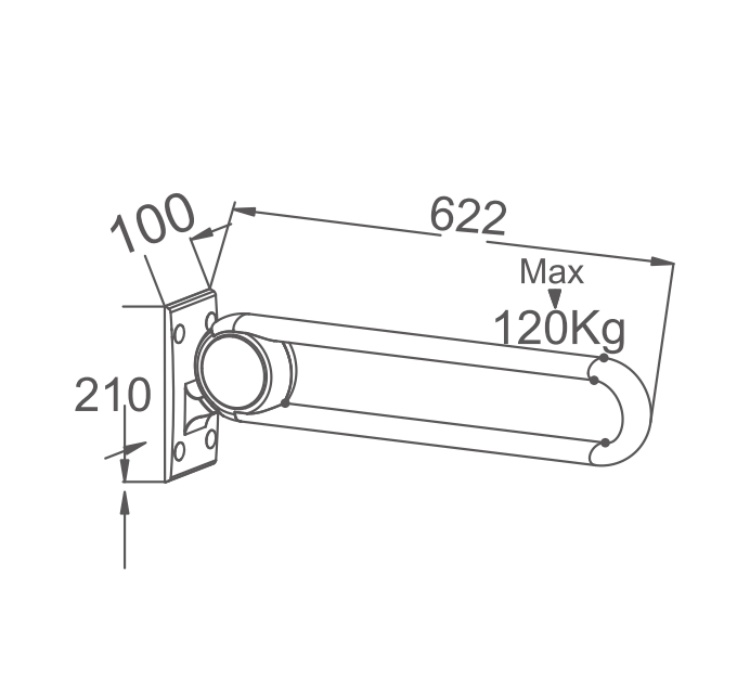 U-shaped Toilet Support Rail AN8910005 U-shaped Toilet Support Rail AN8910005