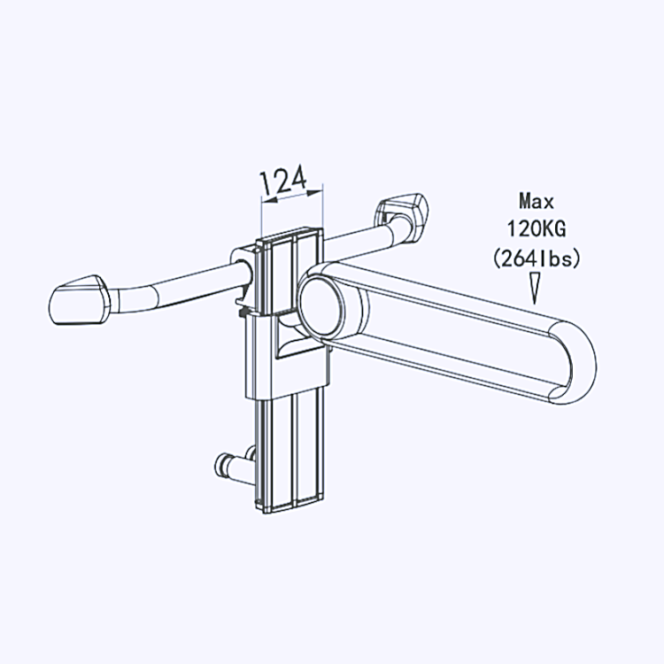 Height-adjustable U-shaped support arm AN8910010