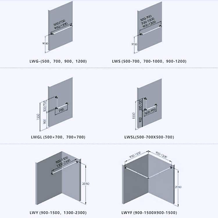Grab Bar and Curtain Rail AN892024XXX