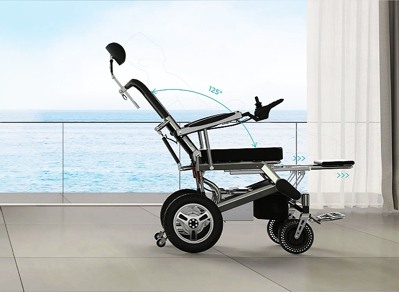 Electric foldable wheelchair pro, with tilt, ANNJ006B