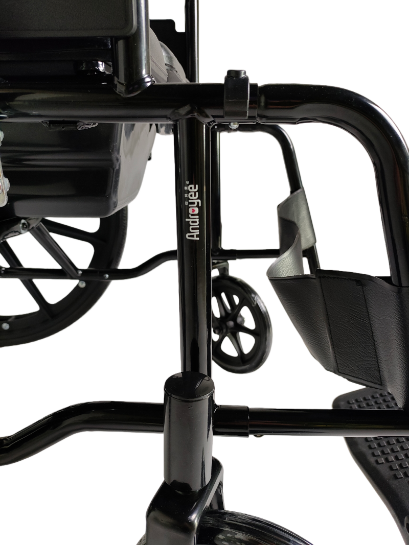 Manual Wheelchair with Commode – Leather Seat, Folding Mobility Aid for Elderly & Disable | S-WHR102