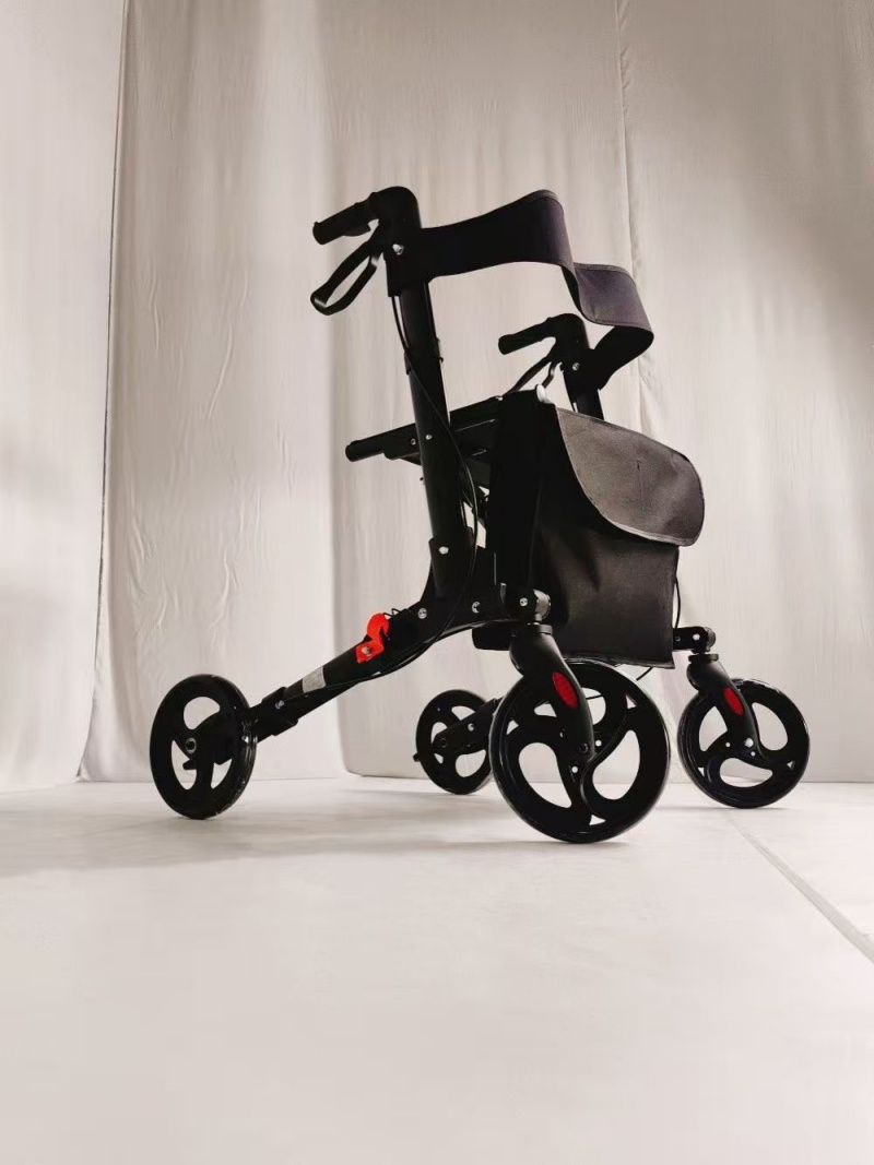 Folding Rollator Walker with Seat & Bag – Lightweight Mobility Aid for Elderly & Disabled |S-ROR-102