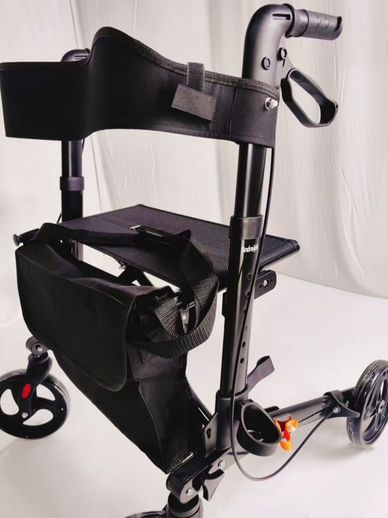 Folding Rollator Walker with Seat & Bag – Lightweight Mobility Aid for Elderly & Disabled |S-ROR-102