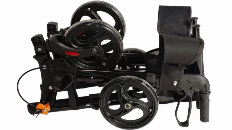 Folding Rollator Walker with Seat & Bag – Lightweight Mobility Aid for Elderly & Disabled |S-ROR-102