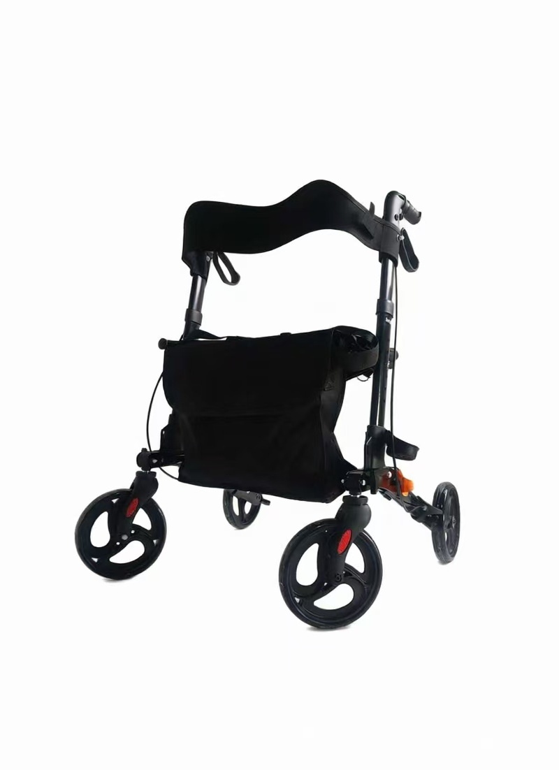 Folding Rollator Walker with Seat & Bag – Lightweight Mobility Aid for Elderly & Disabled |S-ROR-102