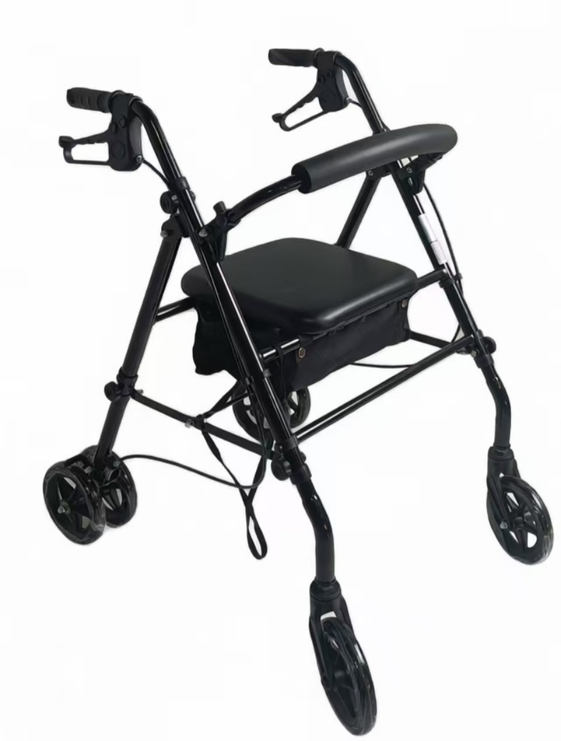Compact Foldable Rollator Walker – Lightweight Travel Aid for Seniors & Disabled | S-ROR-101