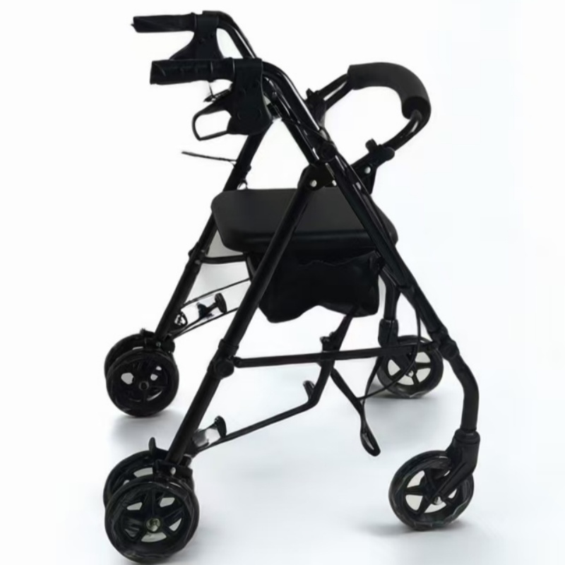 Compact Foldable Rollator Walker – Lightweight Travel Aid for Seniors & Disabled | S-ROR-101