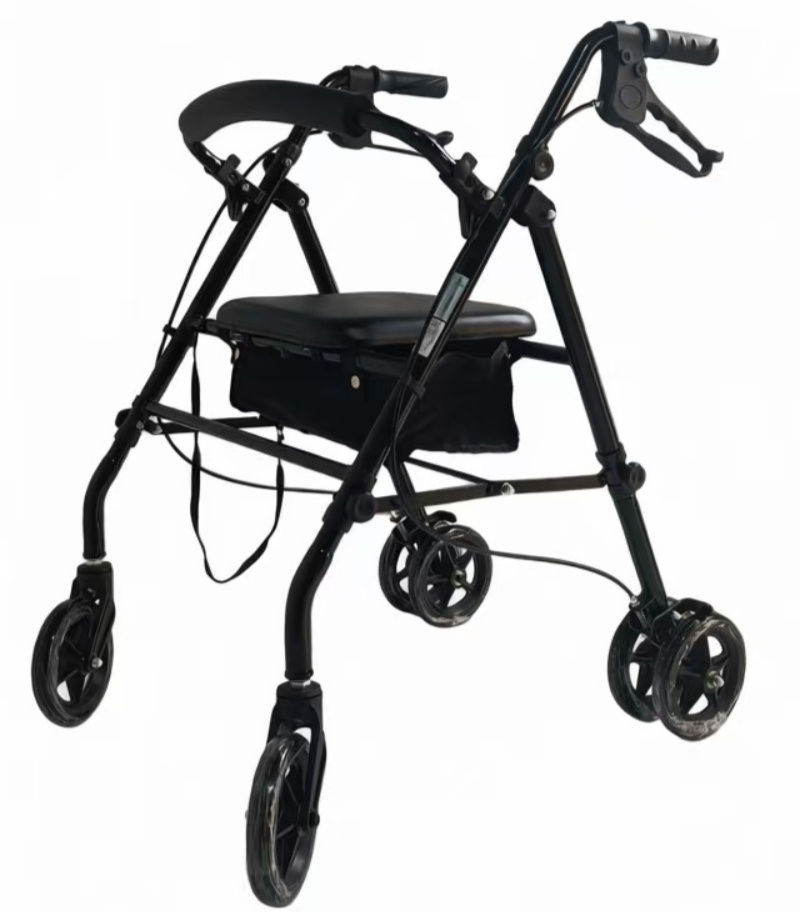 Compact Foldable Rollator Walker – Lightweight Travel Aid for Seniors & Disabled | S-ROR-101