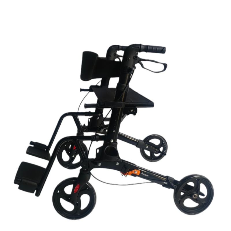 Lightweight Foldable Rollator Walker with Seat & Bag – Senior Mobility Aid | S-ROR-103